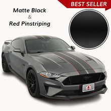 Rally Racing Stripes (with Optional Pinstriping) for a Ford Mustang (2018, 2019, 2020, 2021, 2022, 2023)