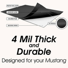 Glossy White Racing Stripes with Pinstripes for a 2015, 2016, or 2017 Mustang