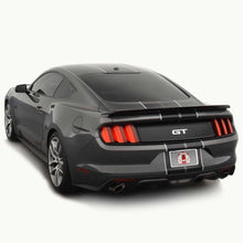 Matte Black Racing Stripes with Pinstripes for a 2015, 2016, or 2017 Mustang