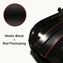 Matte Black Racing Stripes with Pinstripes for a 2015, 2016, or 2017 Mustang