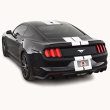 Glossy White Racing Stripes with Pinstripes for a 2015, 2016, or 2017 Mustang
