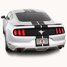 Matte Black Racing Stripes with Pinstripes for a 2015, 2016, or 2017 Mustang