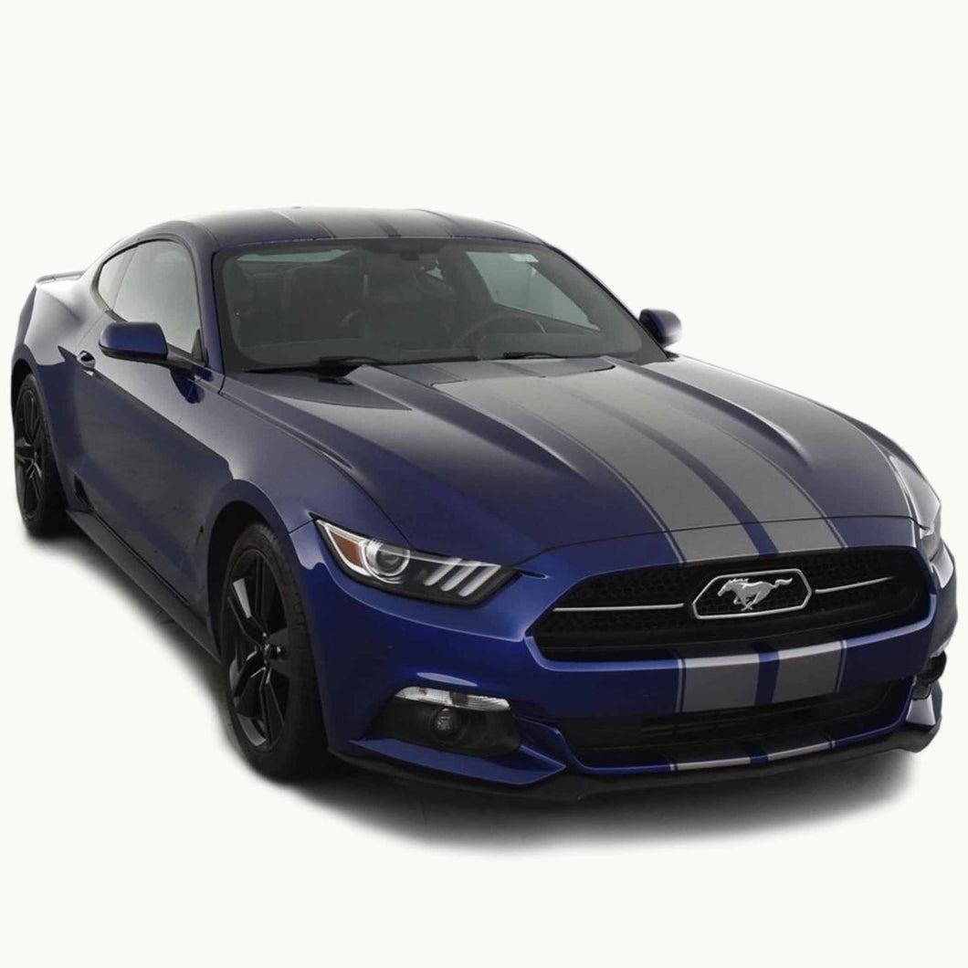 Racing Stripes with Pinstripes for a 2015, 2016, or 2017 Mustang