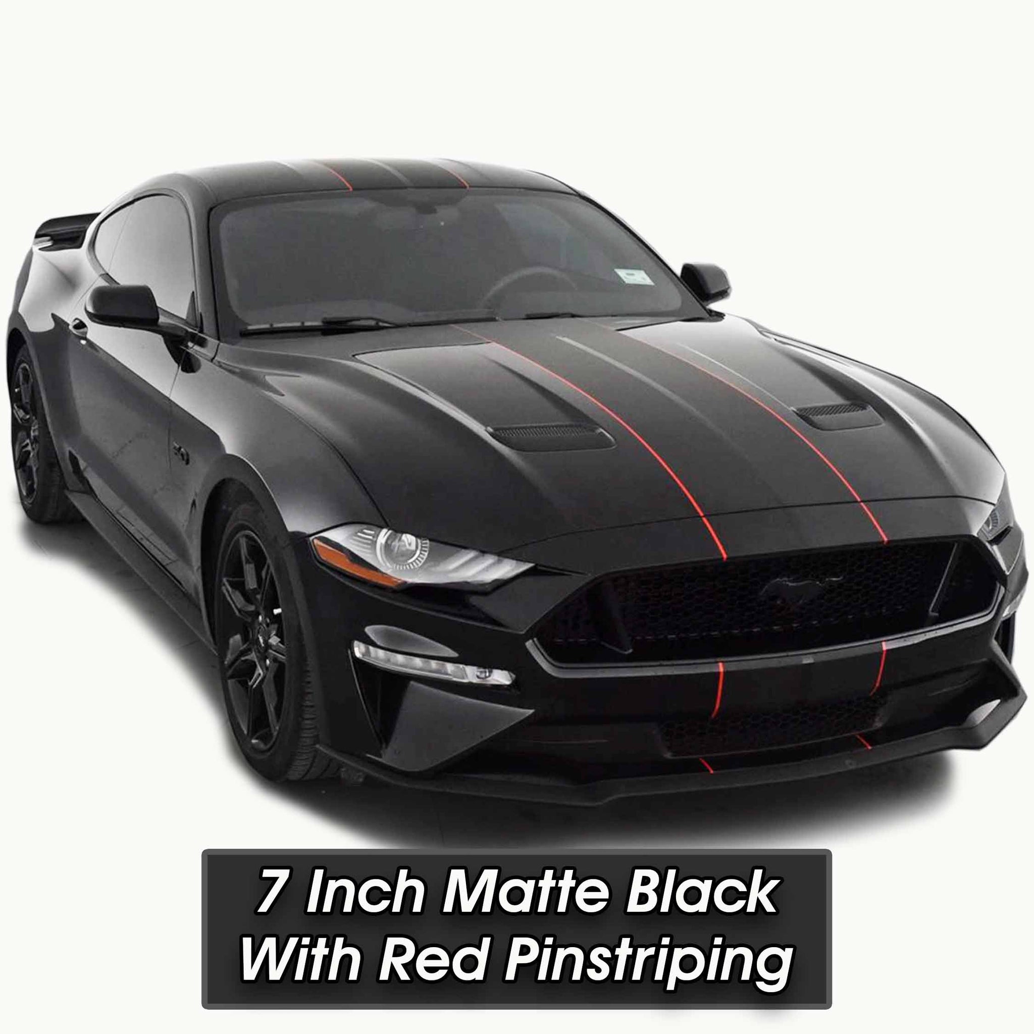 Rally Racing Stripes (with Optional Pinstriping) for a Ford Mustang (2 ...